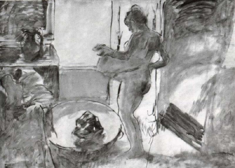 Edgar Degas Nude woman drying herself china oil painting image